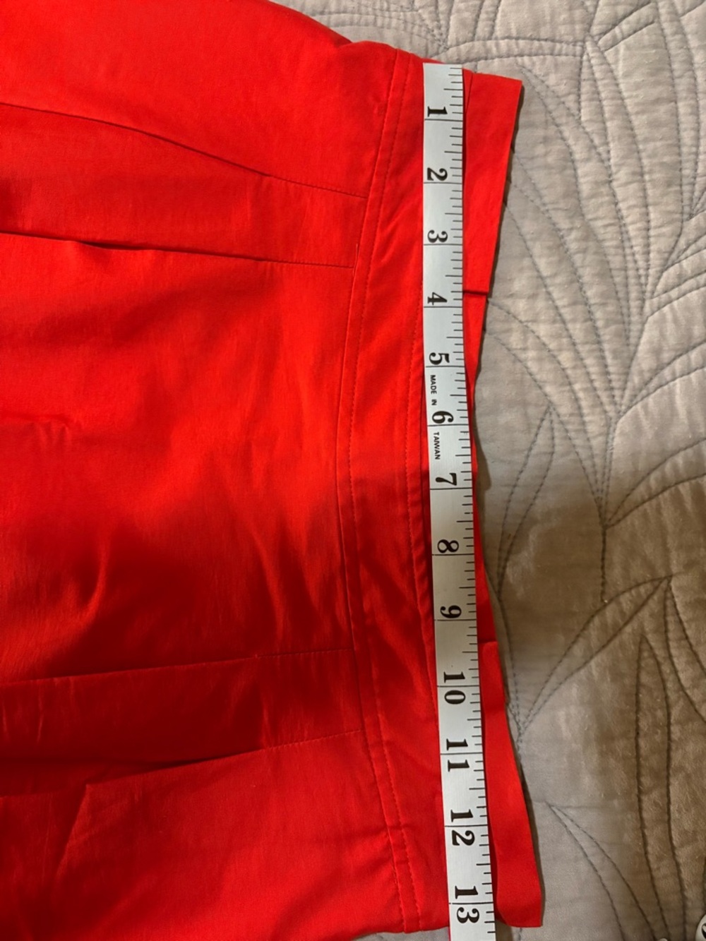White House Black Market Red Eyelet A-Line Midi Skirt size 0 like new - Picture 5 of 7